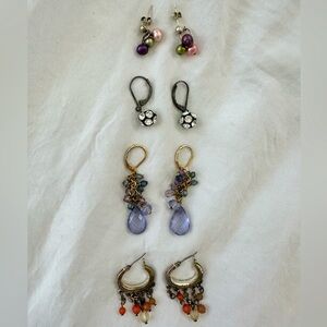 Earrings 4 Pair of Cute Dangling Earrings